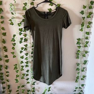 Army Green T-shirt Dress